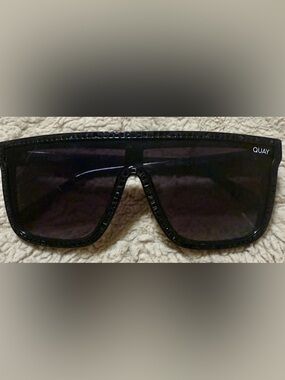 Quay Australia Nightfall Bling shield sunglasses